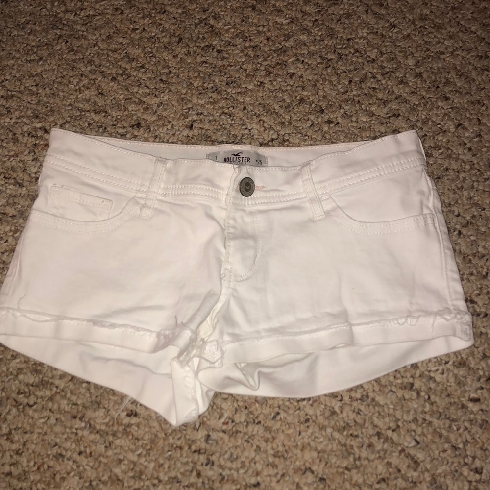 White Hollister Jean shorts